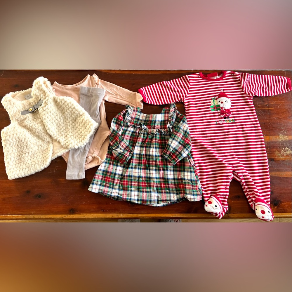 Lot 3-6 Month Winter/Christmas outfits